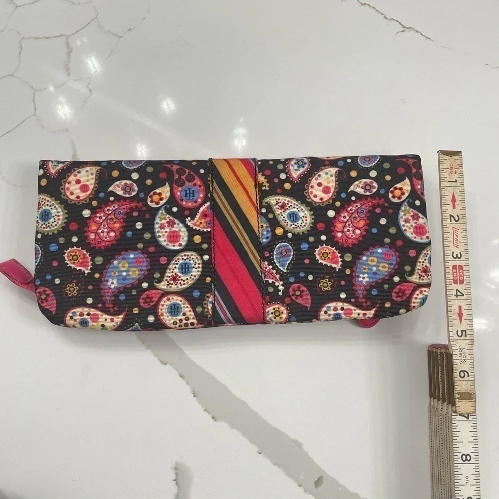 Tommy Hilfiger Convertible Clutch Colorful Removable Handle Zip Pockets Pink‍